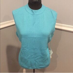🎀St. John Teal Knit Sleeveless Top